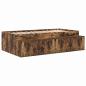 Preview: Stauraumbett Geräucherte Eiche Spanplatte, MDF 90 x 190 cm