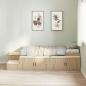 Preview: ARDEBO.de - Aufbewahrungsbettgestell Sonoma Eiche 75x190 cm
