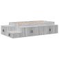 Preview: Stauraum Bett Grau Sonoma Holzwerkstoff 75 x 190 cm