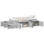 Preview: Stauraum Bett Grau Sonoma Holzwerkstoff 75 x 190 cm