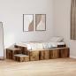 Preview: Stauraumbett Altholz Massivholz und Furniere 75 x 190 cm Stauraum