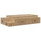 Preview: Stauraum Bett Massivholz Eiche Holzwerkstoff 75 x 190 cm