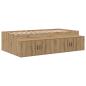 Preview: Stauraum Bett Massivholz Eiche Holzwerkstoff 75 x 190 cm