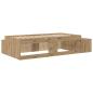 Preview: Stauraum Bett Massivholz Eiche Holzwerkstoff 75 x 190 cm