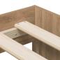 Preview: Stauraum Bett Massivholz Eiche Holzwerkstoff 75 x 190 cm