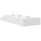 Preview: Aufbewahrungsbettgestell mit Speicher Weiß 90 cm Holzwerkstoff