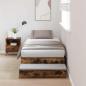 Preview: ARDEBO.de - Stauraumbett Rauch-Eiche Holzwerkstoff 236,5 x 90 x 31,5 cm
