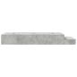 Preview: Stauraumbettgestell Beton Grau Holzwerkstoff 236,5 x 100 x 31,5 cm
