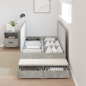Preview: Stauraumbettgestell Beton Grau Holzwerkstoff 236,5 x 100 x 31,5 cm