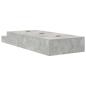 Preview: Stauraumbettgestell Beton Grau Holzwerkstoff 236,5 x 100 x 31,5 cm