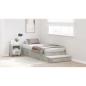 Preview: Stauraumbettgestell Beton Grau Holzwerkstoff 236,5 x 100 x 31,5 cm