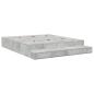 Preview: Stauraumbettgestell Betongrau 200x200 cm