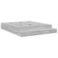 Preview: Stauraumbettgestell Grau Sonoma 200x200 cm