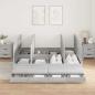 Preview: Stauraumbettgestell Grau Sonoma 200x200 cm