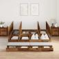 Preview: Stauraum Bettgestell Altes Holz 200x200 cm