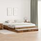 Preview: Stauraum Bettgestell Altes Holz 200x200 cm