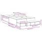 Preview: Stauraum Bettgestell Schwarz Eiche 120x200 cm