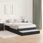Preview: Stauraum Bettgestell Schwarz Eiche 120x200 cm