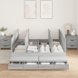 Preview: Stauraumbett Grau Sonoma Holzwerkstoff 150 x 200 cm Stauraumbett