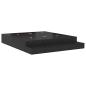 Preview: Stauraum Bettgestell Schwarz Holzwerkstoff 180 x 200 x 31,5 cm