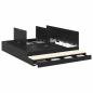 Preview: Stauraum Bettgestell Schwarz Holzwerkstoff 180 x 200 x 31,5 cm