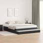 Preview: Stauraum Bettgestell Schwarz Holzwerkstoff 180 x 200 x 31,5 cm