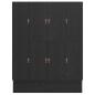 Preview: Stauraum Bettgestell Schwarz Holzwerkstoff 180 x 200 x 31,5 cm
