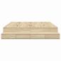 Preview: Stauraum Bettgestell Braun Holzwerkstoff 180 x 200 x 31,5 cm