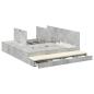 Preview: Stauraum Bettgestell Beton Grau 180x200 cm