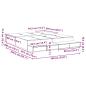 Preview: Stauraum Bettgestell Beton Grau 180x200 cm