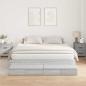 Preview: Stauraumbettgestell Grau Sonoma Holzwerkstoff 180 x 200 cm
