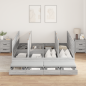 Preview: Stauraumbettgestell Grau Sonoma Holzwerkstoff 180 x 200 cm