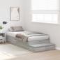 Preview: Bettgestell mit Stauraum Graues Sonoma Holz 90 x 190 cm Modern