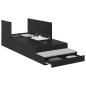 Preview: Stauraum Bettgestell Schwarze Eiche Holzwerkstoff 75 x 190 cm