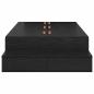 Preview: Stauraum Bettgestell Schwarze Eiche Holzwerkstoff 75 x 190 cm
