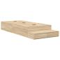 Preview: Stauraum Bettgestell Sonoma Eiche Holzwerkstoff 75 x 190 cm