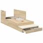Preview: Stauraum Bettgestell Sonoma Eiche Holzwerkstoff 75 x 190 cm