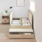 Preview: Stauraum Bettgestell Sonoma Eiche Holzwerkstoff 75 x 190 cm