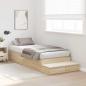 Preview: Stauraum Bettgestell Sonoma Eiche Holzwerkstoff 75 x 190 cm
