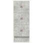 Preview: Stauraumbettgestell Beton grau Holzwerkstoff 75 x 190 cm Stauraum