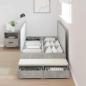 Preview: Stauraumbettgestell Beton grau Holzwerkstoff 75 x 190 cm Stauraum