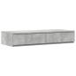 Preview: Stauraumbettgestell Beton grau Holzwerkstoff 75 x 190 cm Stauraum
