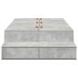 Preview: Stauraumbettgestell Beton grau Holzwerkstoff 75 x 190 cm Stauraum