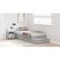 Preview: Stauraumbettgestell Grau Sonoma Holzwerkstoff 75 x 190 cm