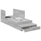 Preview: Stauraumbettgestell Grau Sonoma Holzwerkstoff 75 x 190 cm
