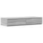 Preview: Stauraumbettgestell Grau Sonoma Holzwerkstoff 75 x 190 cm