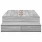 Preview: Stauraumbettgestell Grau Sonoma Holzwerkstoff 75 x 190 cm