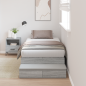 Preview: Stauraumbettgestell Grau Sonoma Holzwerkstoff 75 x 190 cm