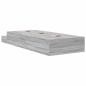 Preview: Stauraumbettgestell Grau Sonoma Holzwerkstoff 75 x 190 cm