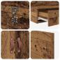 Preview: Stauraumbett Altes Holz Massivholz 75 x 190 cm Stauraumbett